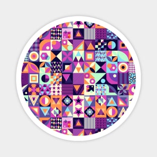 Bauhaus Azulejo geometric mosaic #5 Magnet